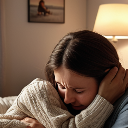 Home 4 **
A comforting scene depicting a parent hugging their child after a disciplinary action. Soft lighting, a cozy environment (pillows, blankets), and focus on the parent's gentle touch and the child's emotional release (tears or a subdued expression). Keywords: comforting, parent, child, hug, emotions, safe space, gentle.
**